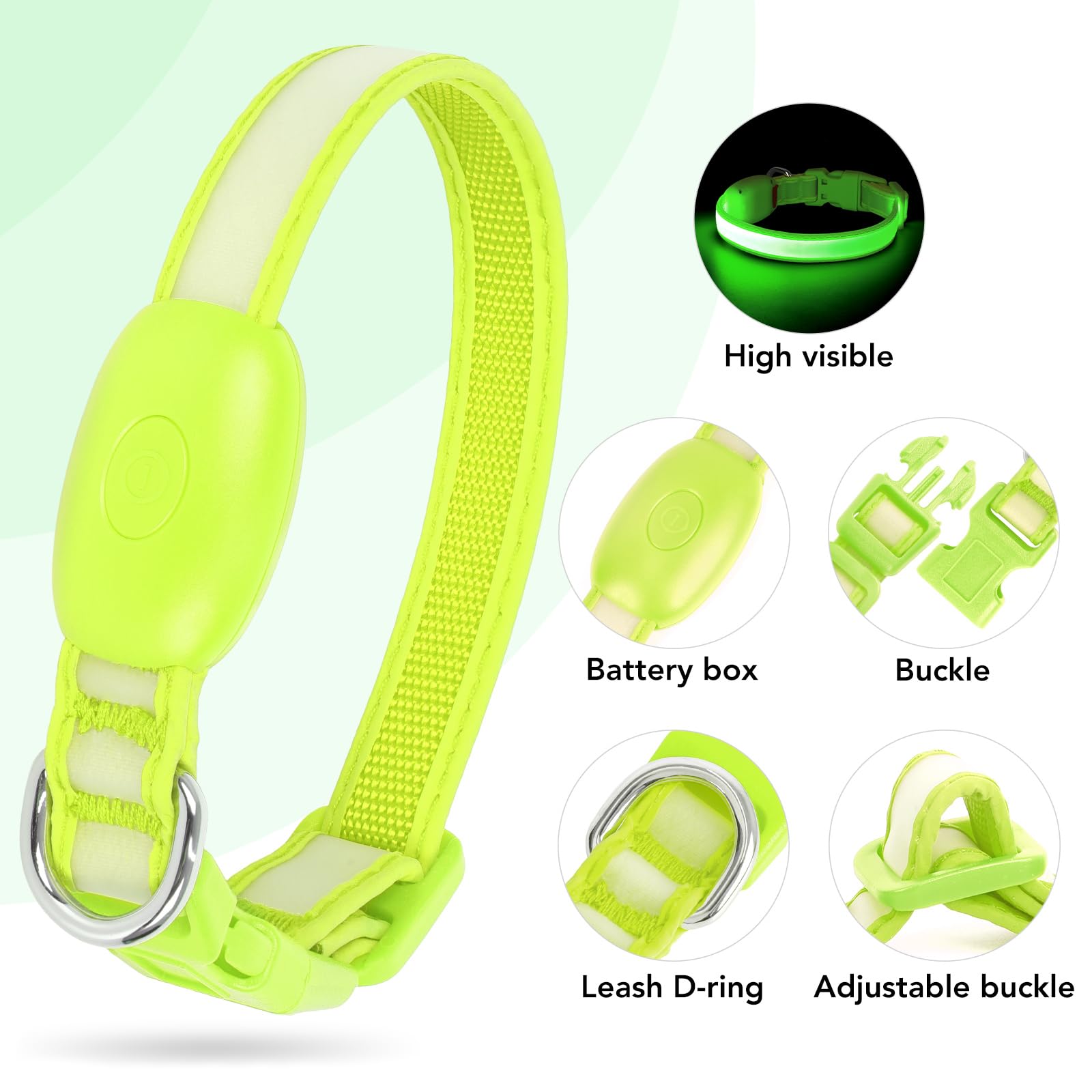 Collar Vizpet con carga por cable micro USB, recarga rápida