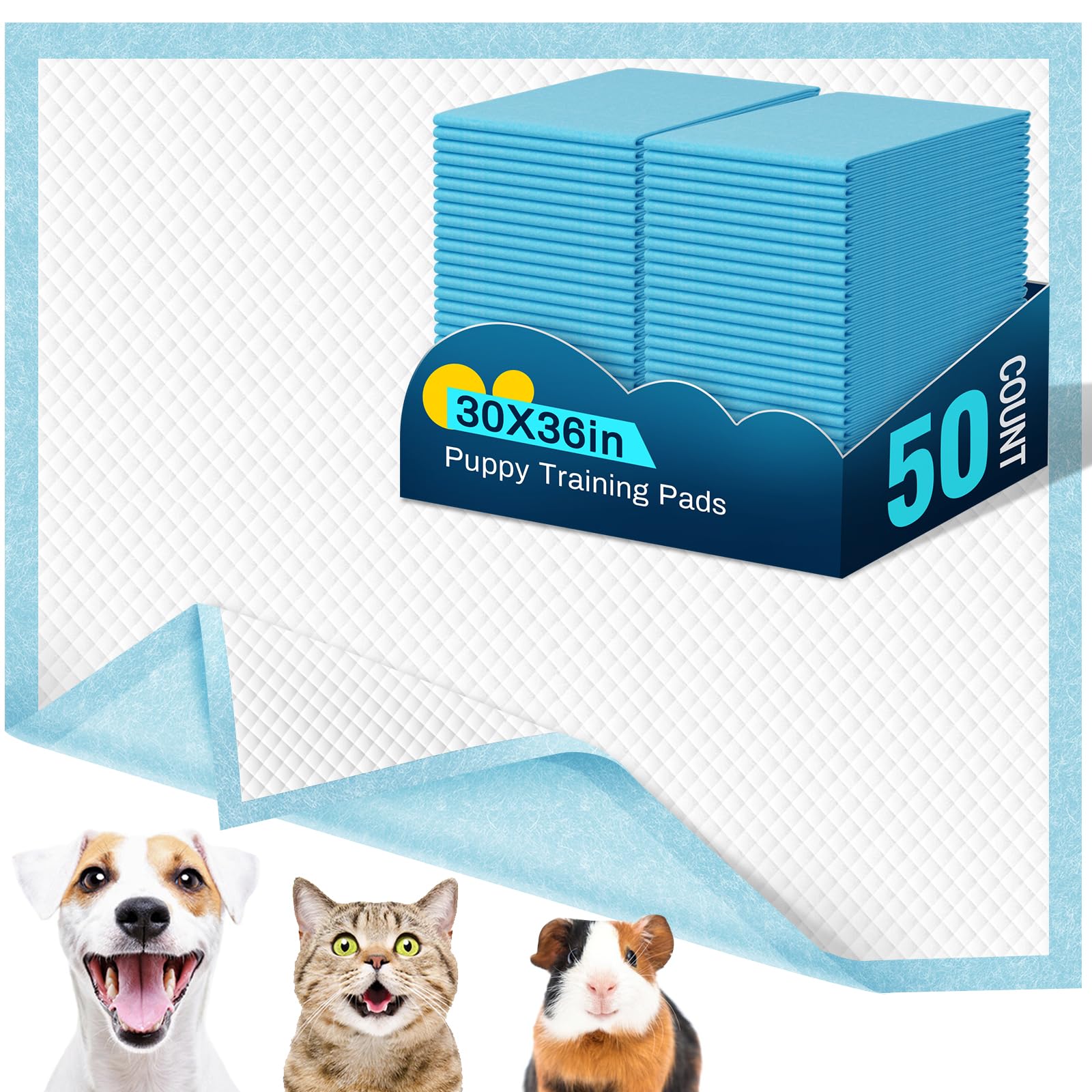 Tapetes absorbentes VJJ extra grande 30x36, empaque duradero para largos usos.