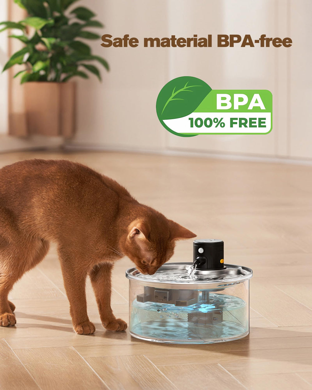 VKIMISS sistema multicapa de filtración; agua más limpia para tus gatos
