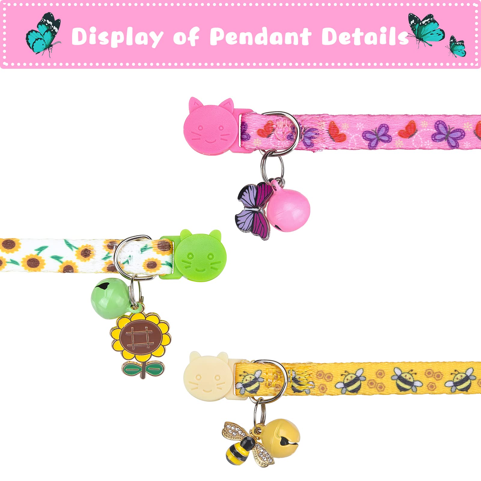 Collar VKPETFR con ajuste de 8 a 12 pulgadas para gatos