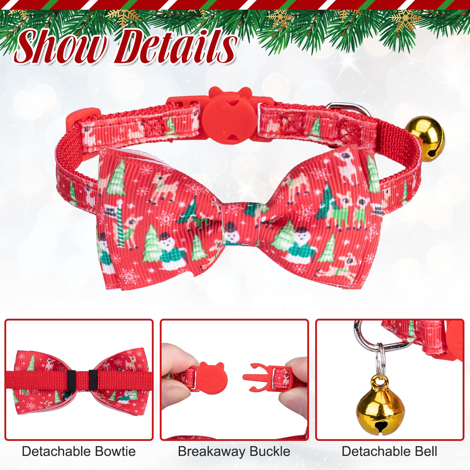 Material poliéster suave VKPETFR, collar cómodo para uso diario