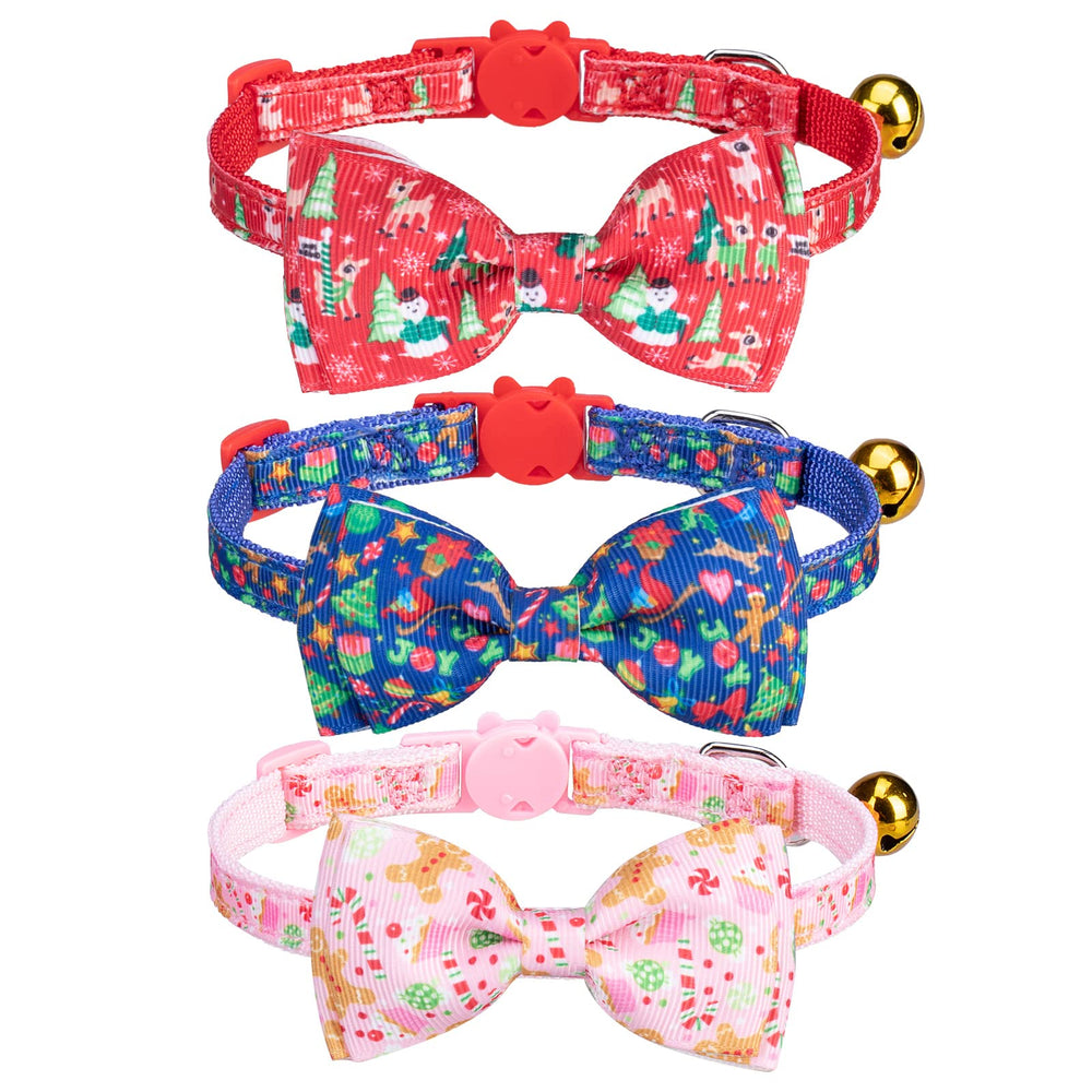Collar VKPETFR para gatos con lazo removible, perfecto para looks festivos
