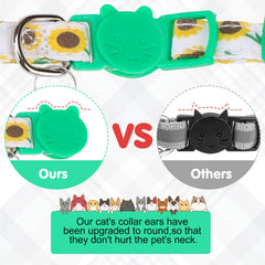 VKPETFR collar gatos bandana desmontable para diferentes estilos.