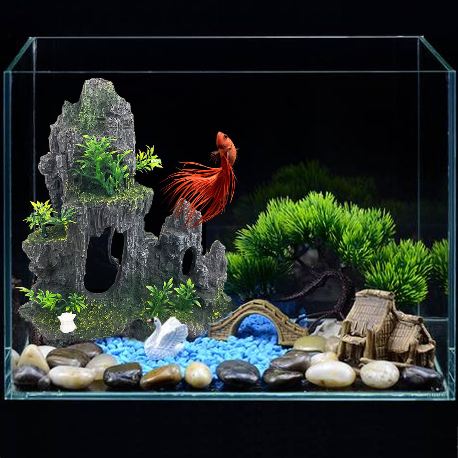 VMCN decoracion acuario seguro y limpieza fácil