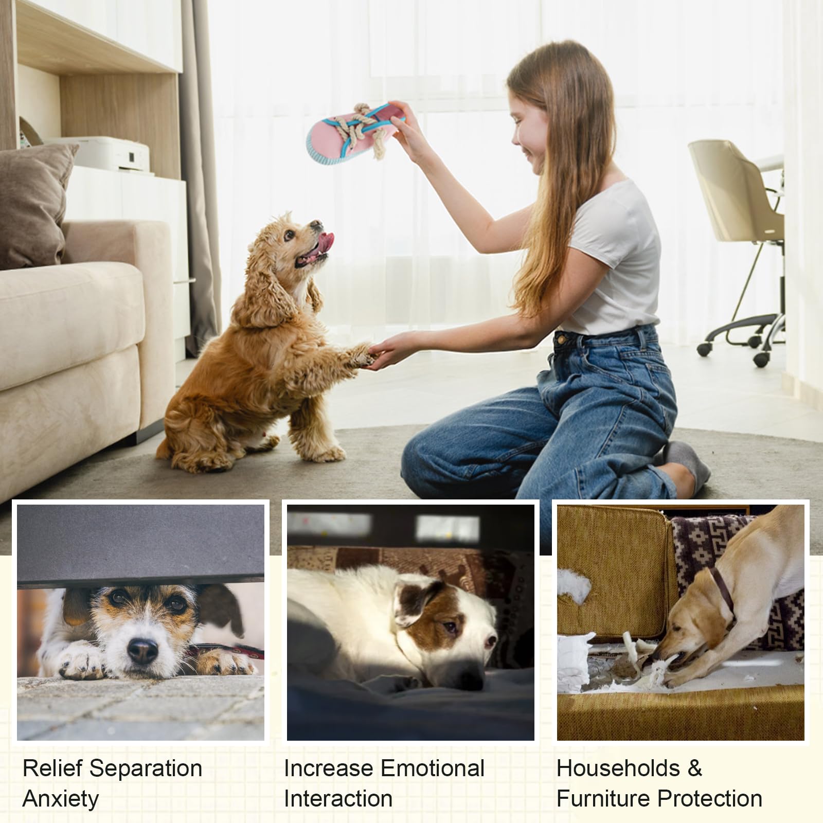 Vocheer Juguete masticable duradero para perros para morder de forma responsable.
