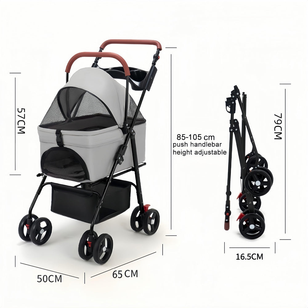 VOCRVSJY amplio almacenamiento para juguetes, snacks y accesorios durante el paseo.