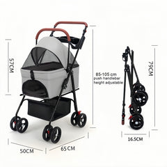 VOCRVSJY amplio almacenamiento para juguetes, snacks y accesorios durante el paseo.