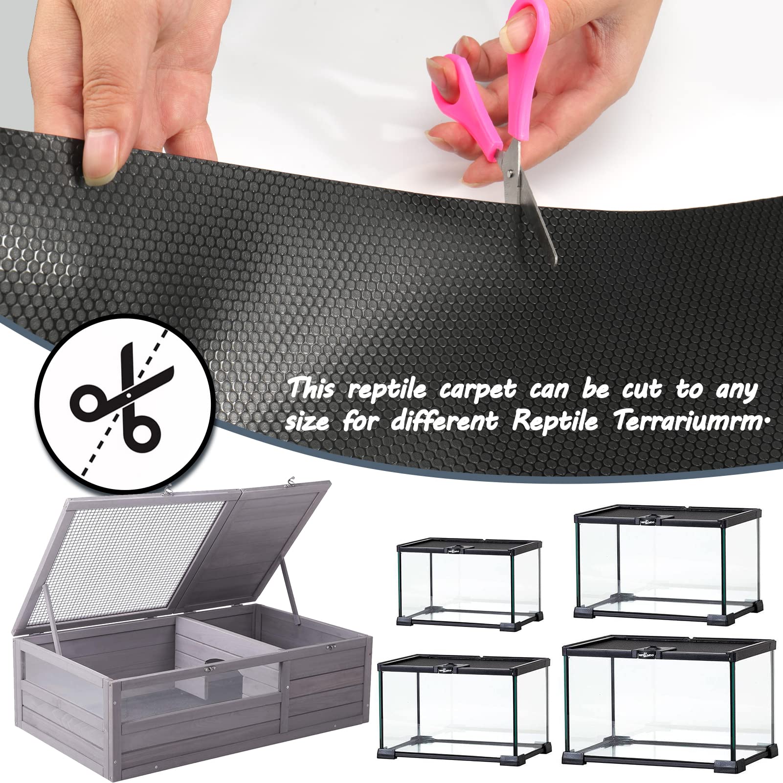 Vodolo apto para varios reptiles: dragón barbudo, geckos, tortugas y más.