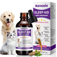 VOFANK Melatonina para mascotas, bote 2 oz favorece descanso nocturno.