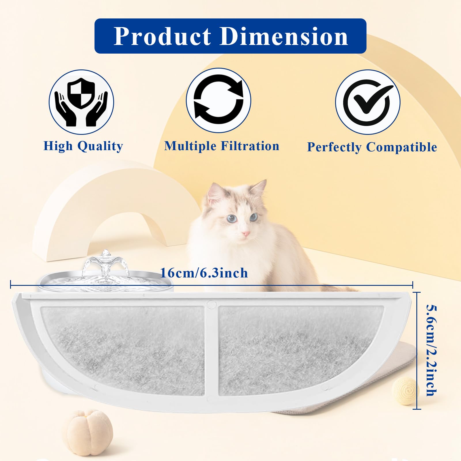 Compatibilidad con Eufy fuente de agua para mascotas facilita sustitución