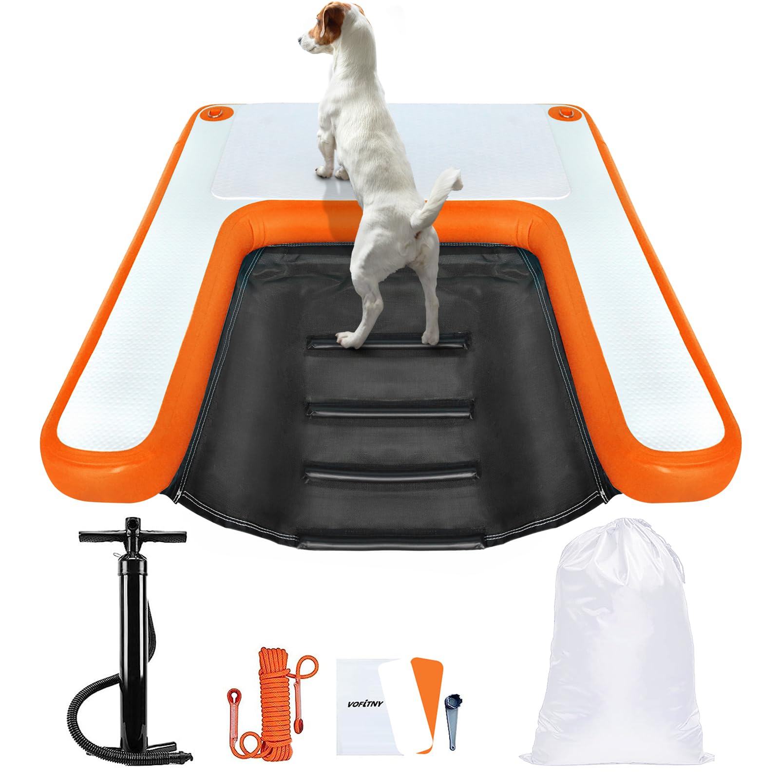VOFiTNY rampa inflable para perros en piscina facilita subir al agua