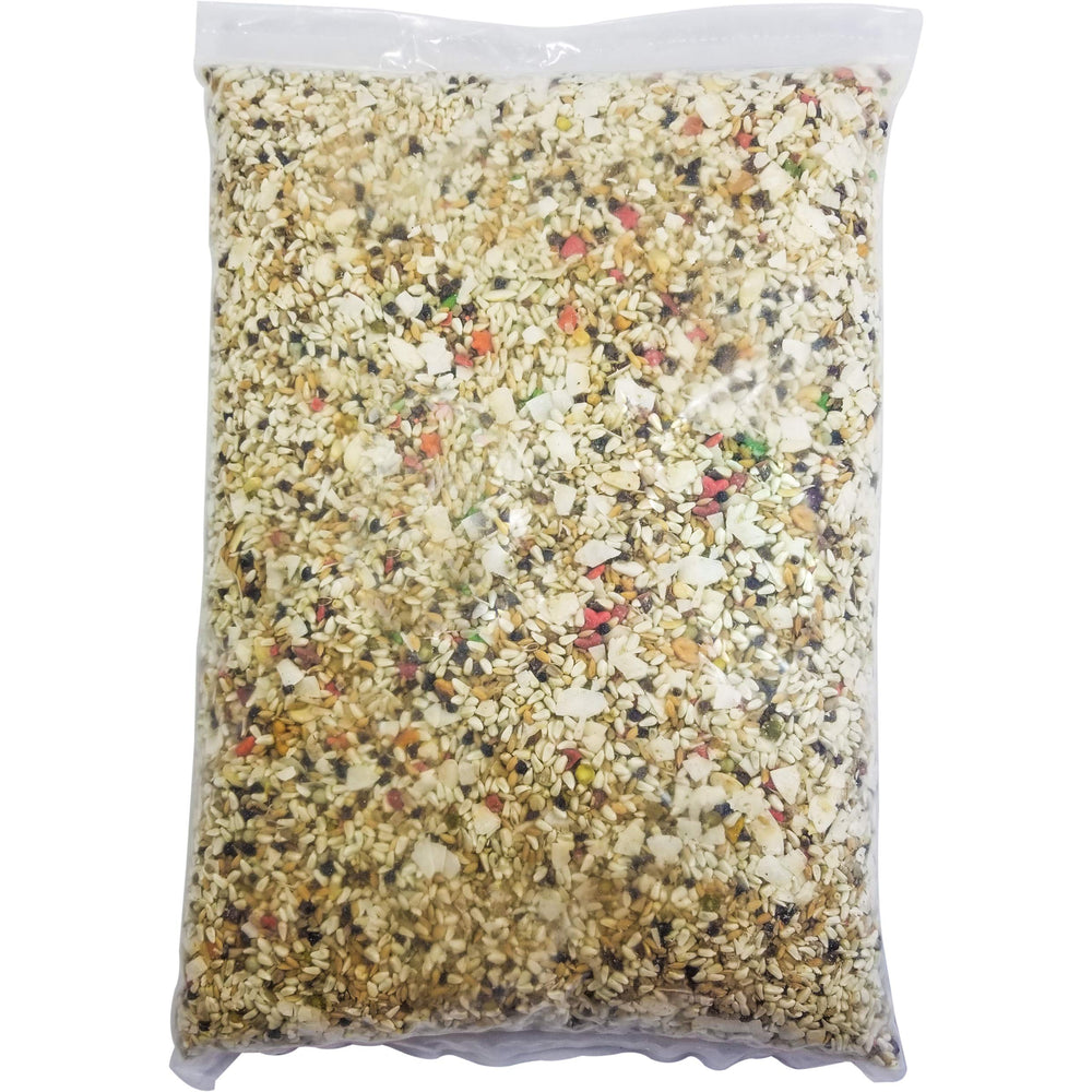 Volkman Avian Science Super African Grey, mezcla de semillas y frutas para variedad dietaria.