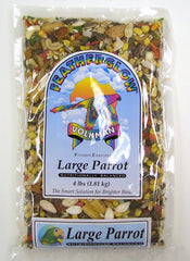 Volkman Featherglow, mezcla para aves grandes, ideal para variada dieta y entretenimiento al comer.