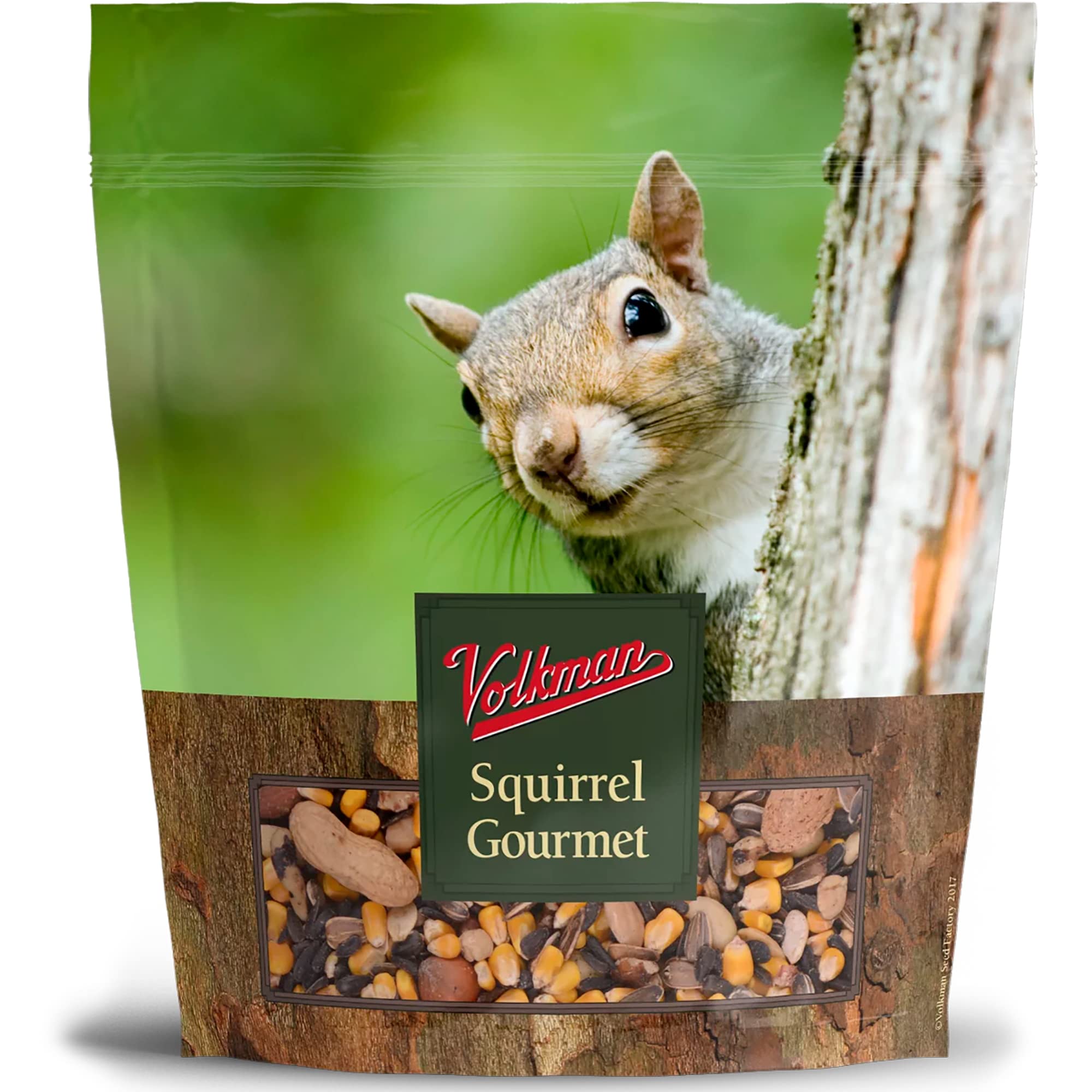 Volkman semilla para ardillas: mezcla gourmet en envase, ideal como snack diario.