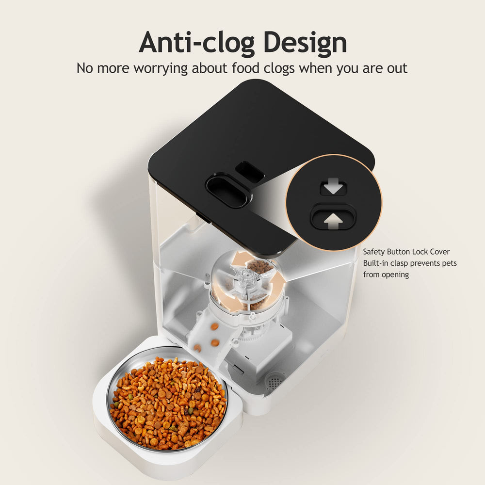 Voluas comedero automático con grabadora de voz de 10 segundos para avisar la hora de comer