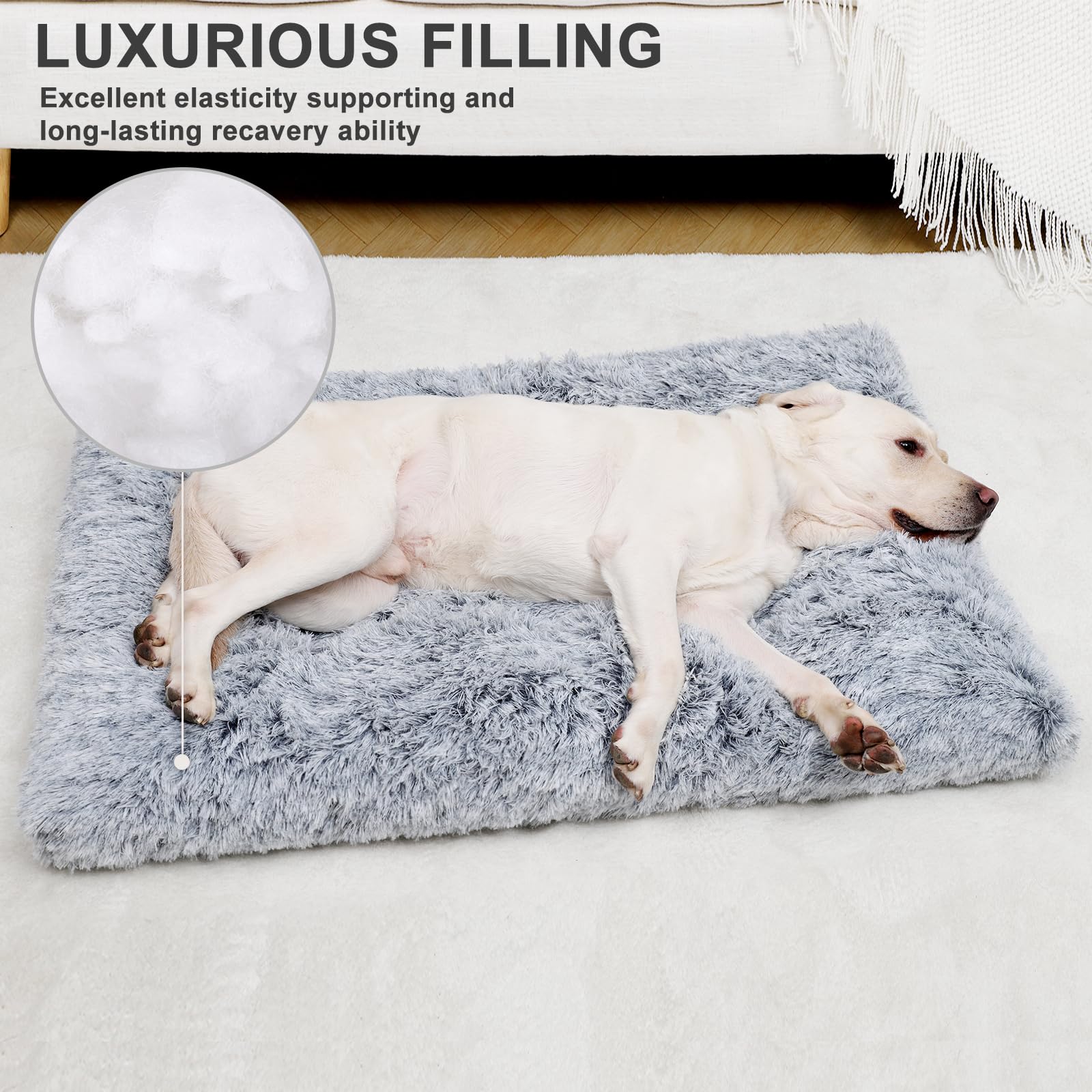 Cama Vonabem con dimensiones 41x27 pulgadas, adecuada para jaula o suelo.