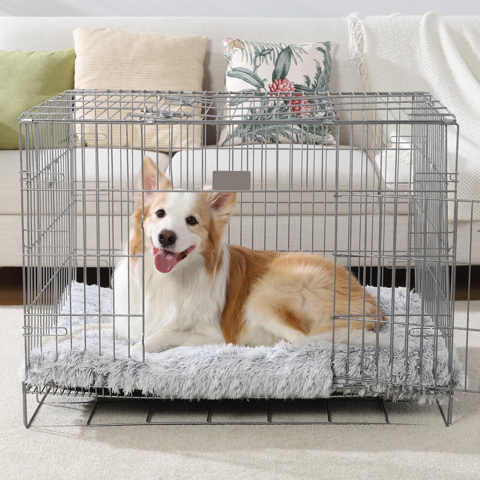 Cama Vonabem suave y acolchada para mascotas grandes que buscan apoyo cómodo.