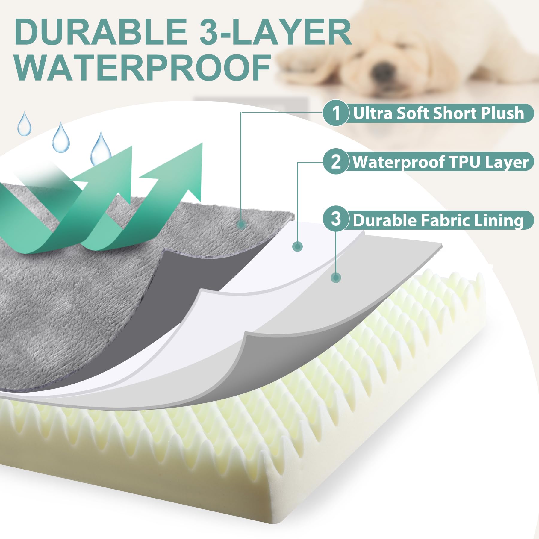 Vonabem cama-perro-xl capa desmontable y lavable para limpieza fácil