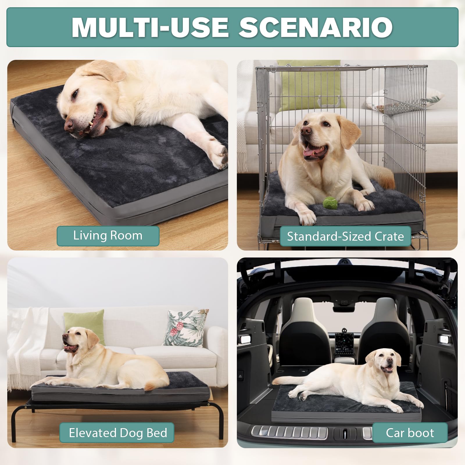 Vonabem cama perros XXL diseño reversible para uso veraniego e invernal