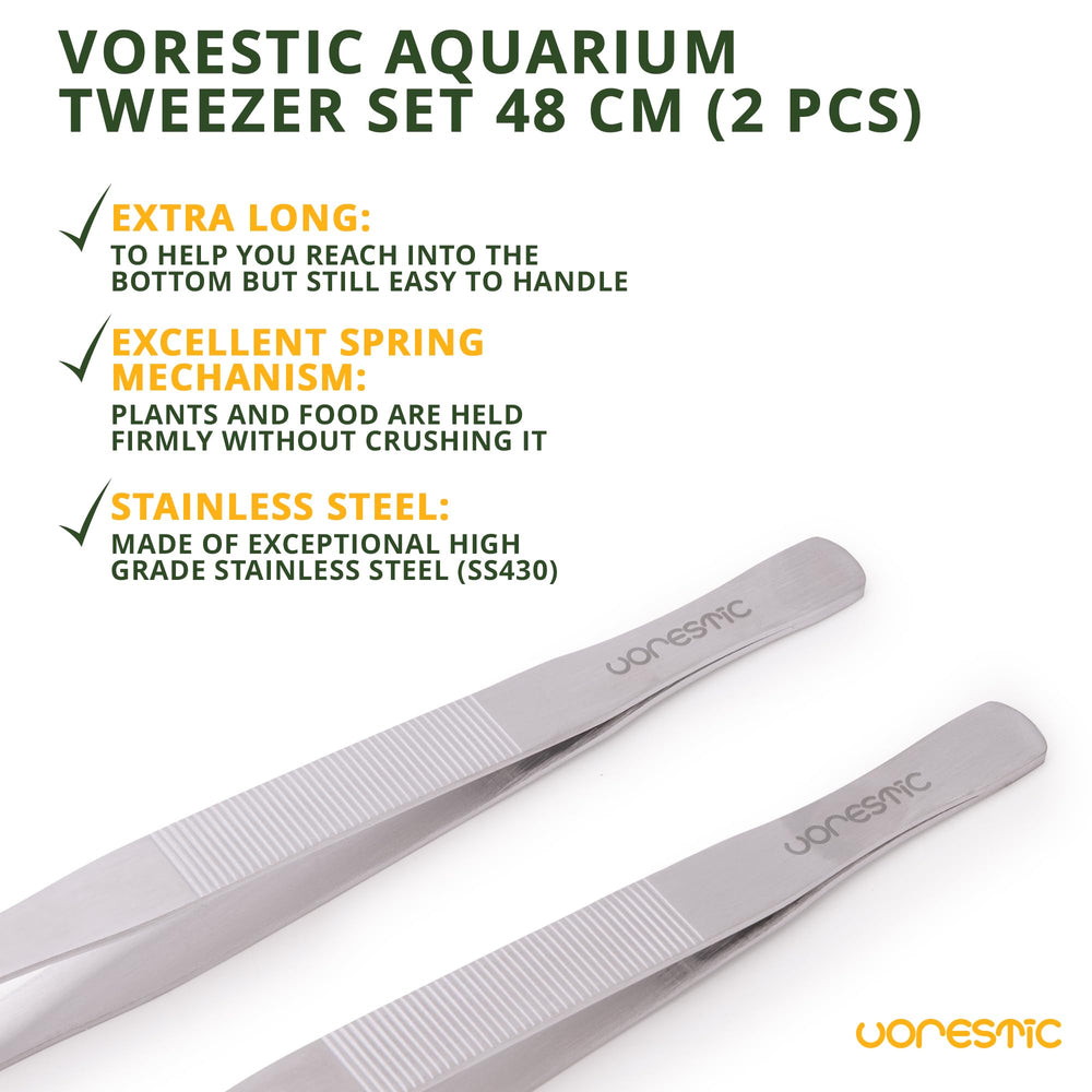 Pinzas Vorestic para acuario, curva, manejo suave de plantas