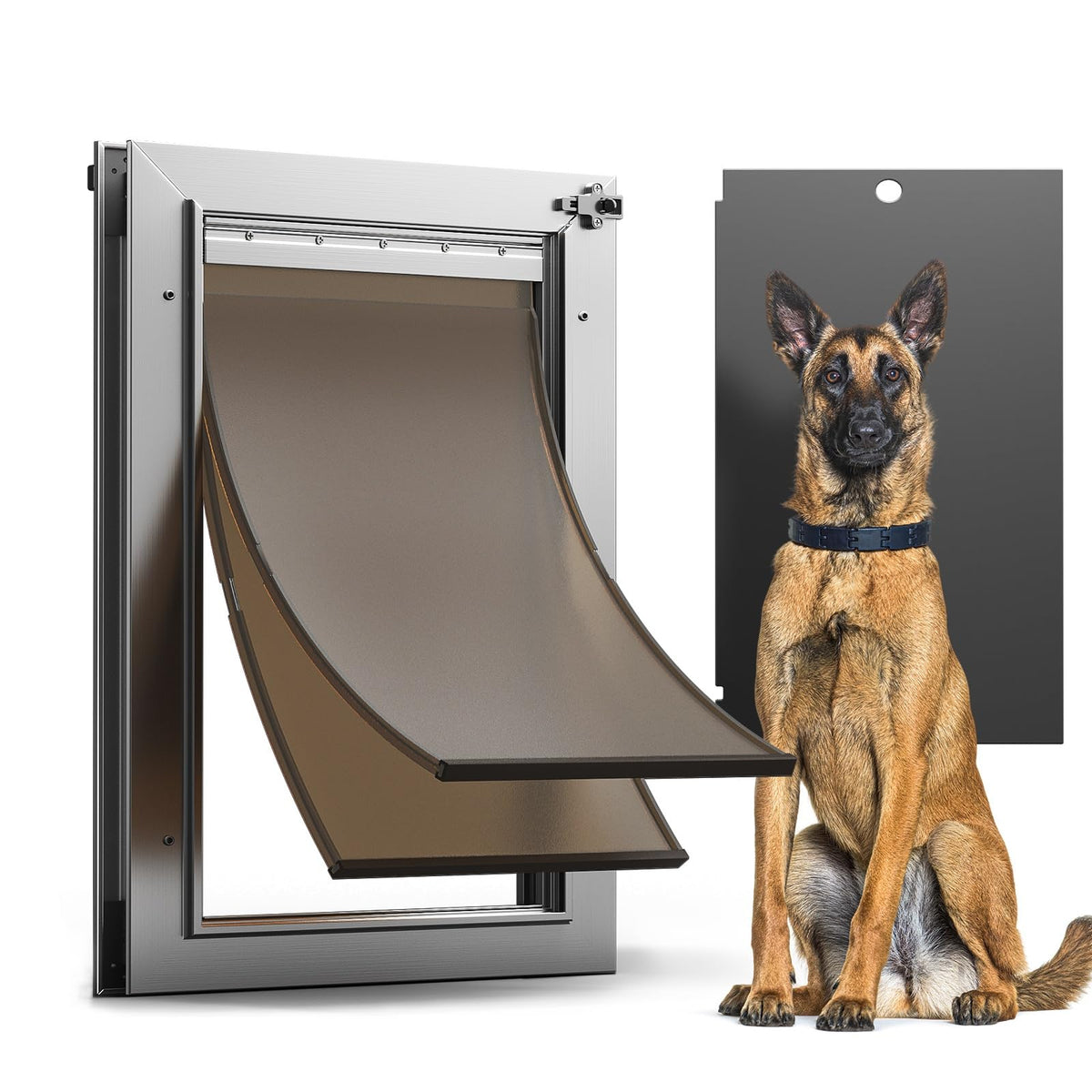 VOSOIR Puerta para perro grande, apertura amplia para paso cómodo.