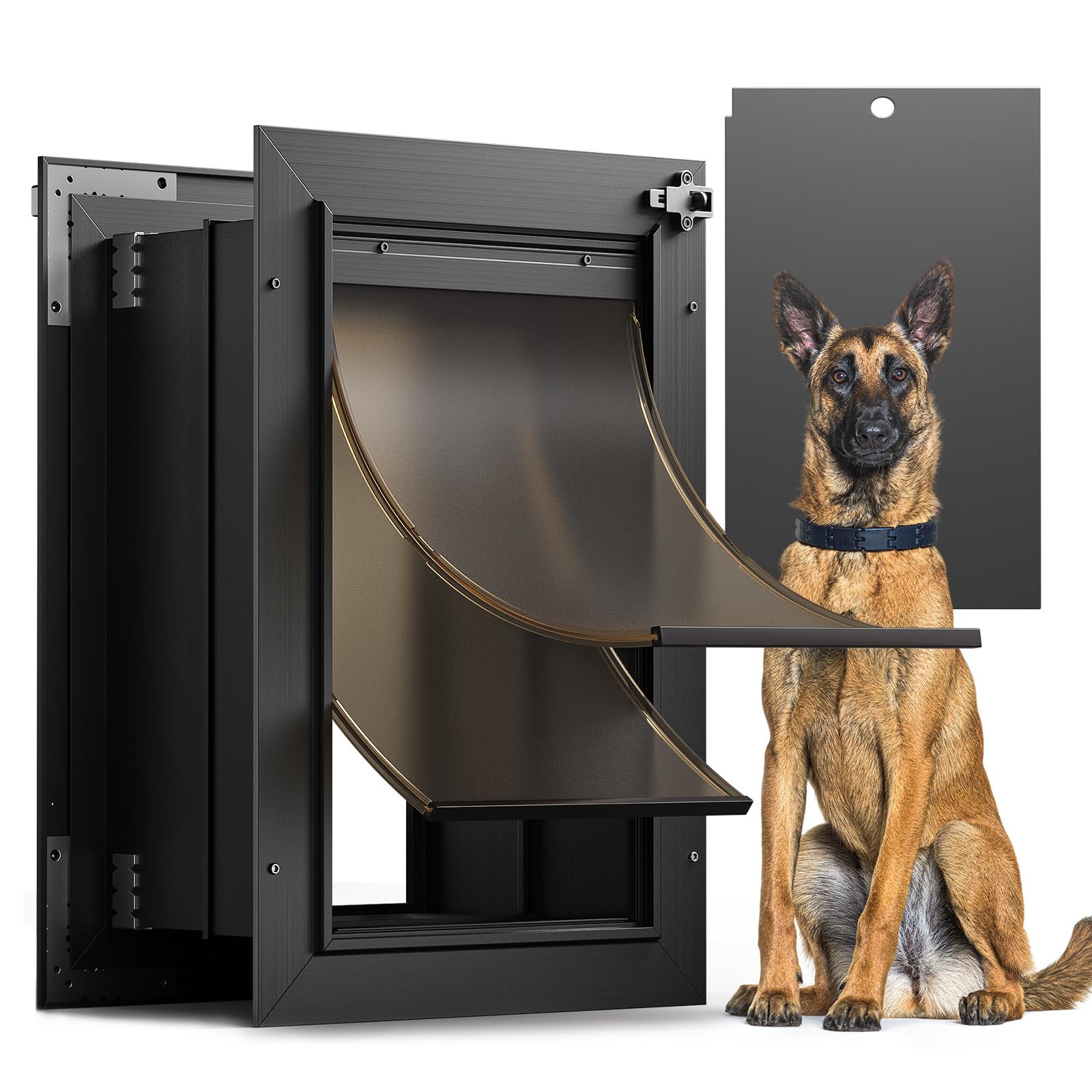 Vosoir puerta para perro en pared grande, acceso cómodo para mascotas de gran tamaño.