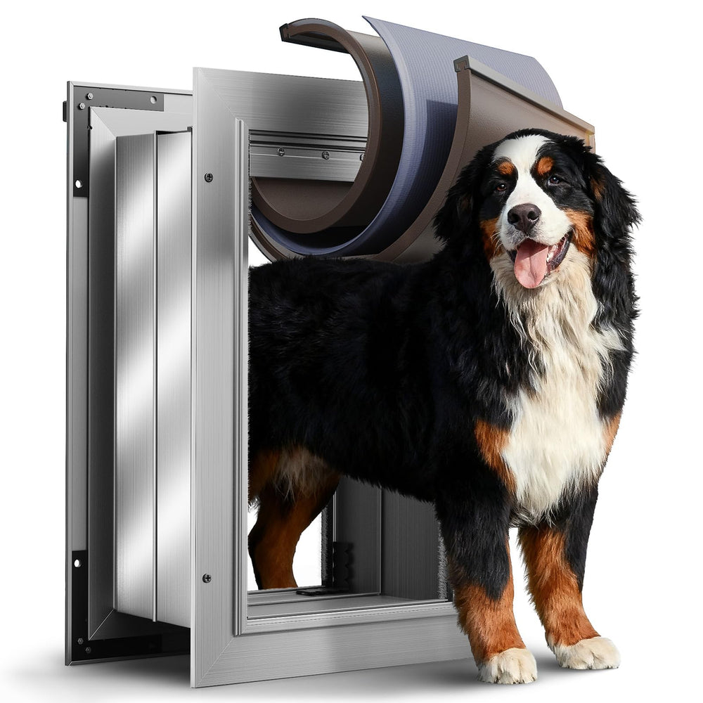 VOSOIR puerta para perro XL con 3 pestanas ofrece sellado mejorado para evitar corrientes.