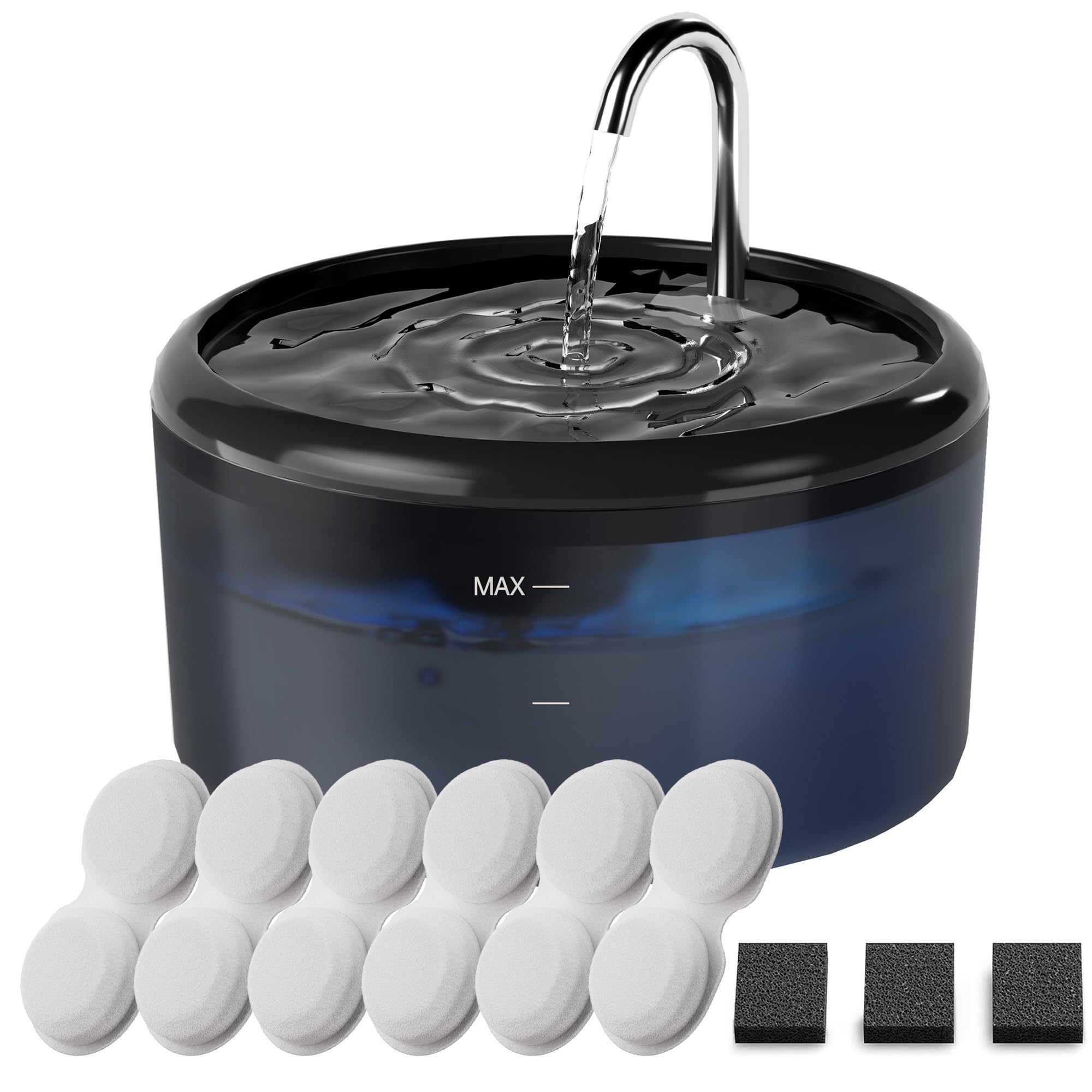 La vouaaood-fuente-gatos-capacidad-24l mantiene agua fresca para gatos durante viajes.