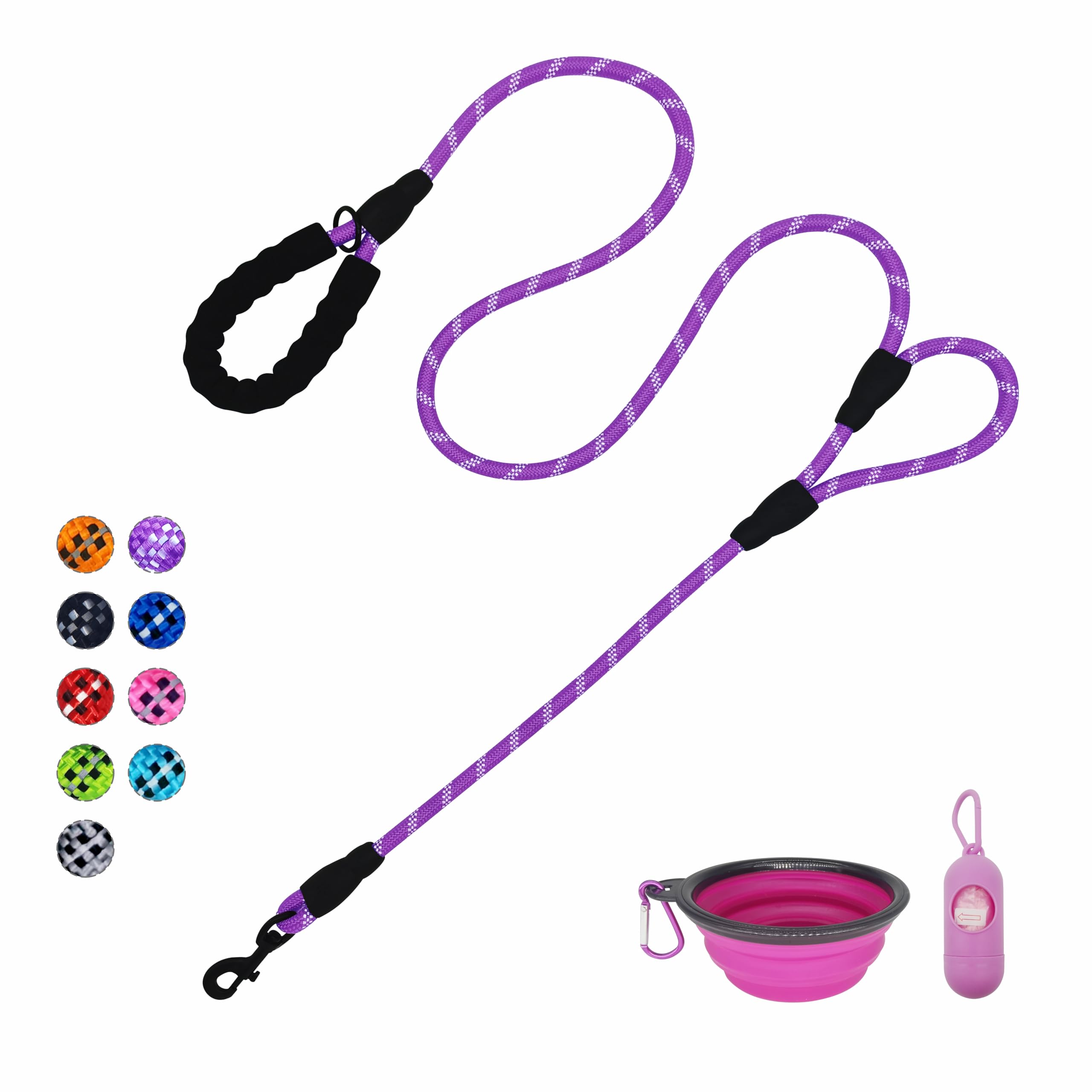 VOZRELS correa para perro de doble asa, 6 pies, control equilibrado.