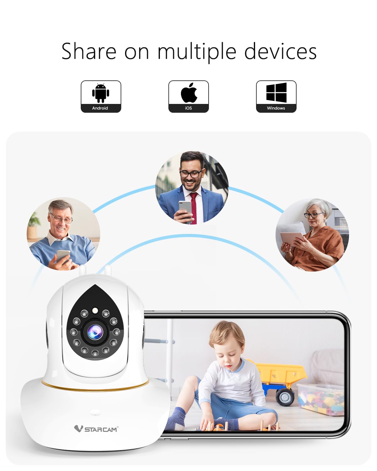 VSTARCAM audio bidireccional para hablar y escuchar a tu mascota.