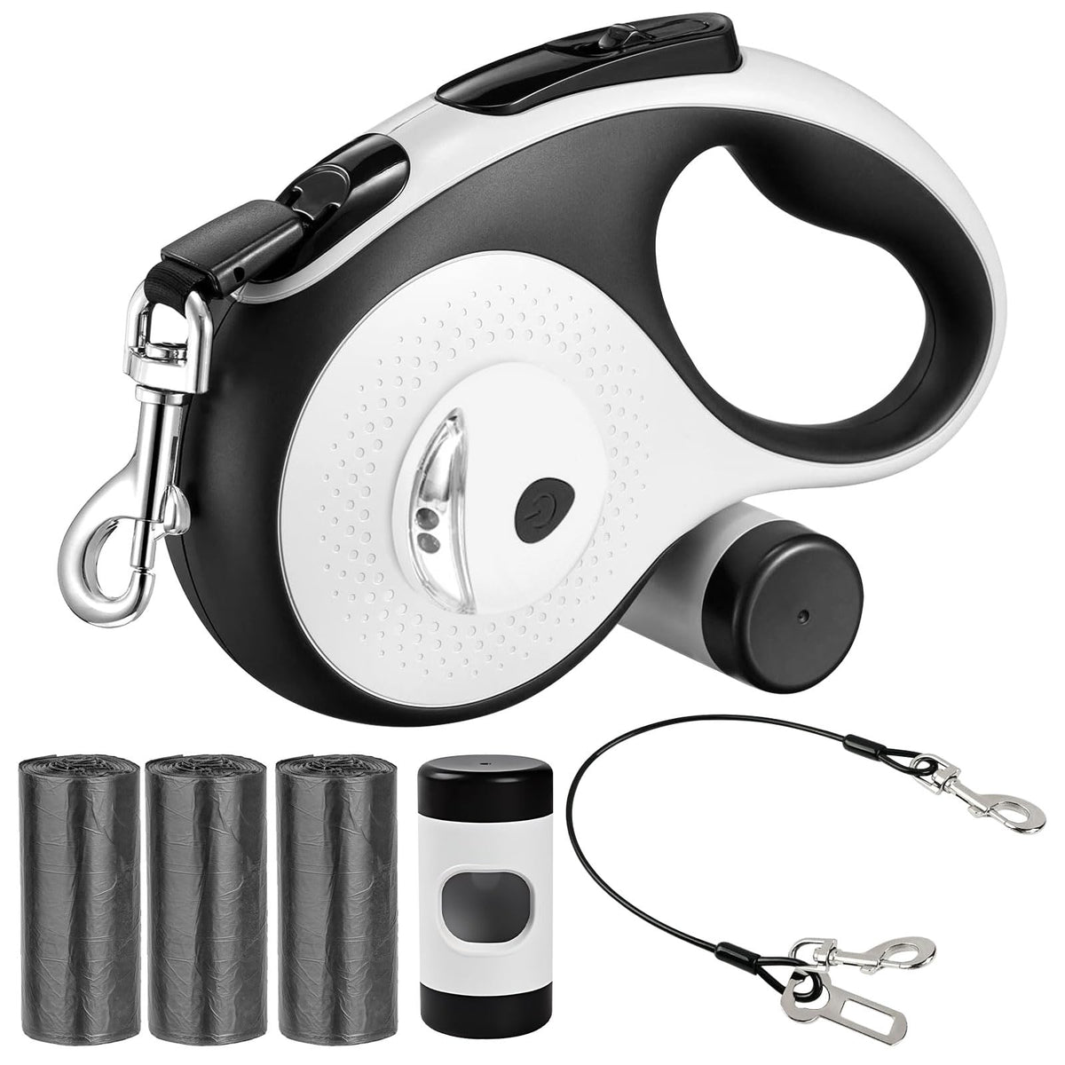 VTOPVMAX correa retractil 26 ft para perros de hasta 50 kg con cable anti mordida
