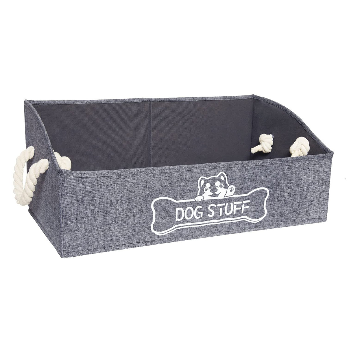 Caja de juguetes Vumdua para perros grande y trapezoidal con asa, ideal para organizar juguetes