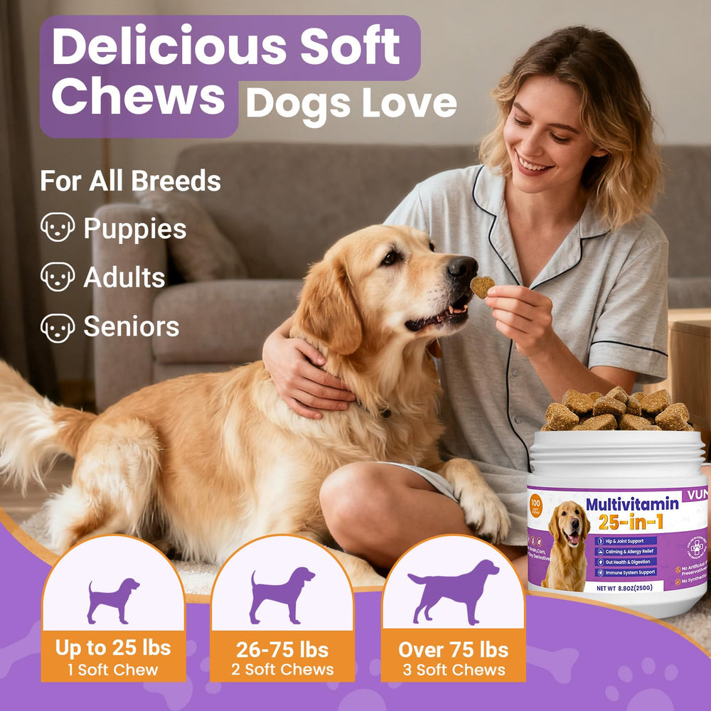 VUN Dog Multivitamin certificado NASC, garantía de calidad y seguridad.