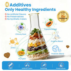 VUN Probiotics para perros, sabor pollo-calabaza en cada bocado.