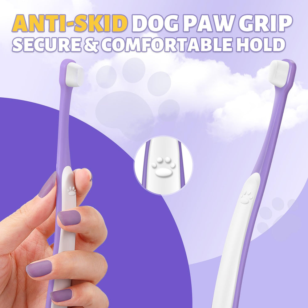 VVHOMIFE cepillo dental para perros pequeños con diseño ergonómico.