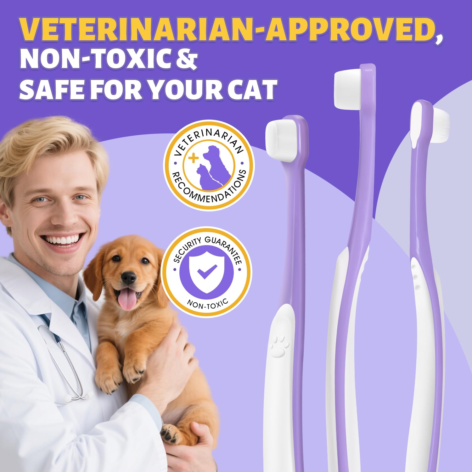 VVHOMIFE kit de cepillado diario para perros pequeños.