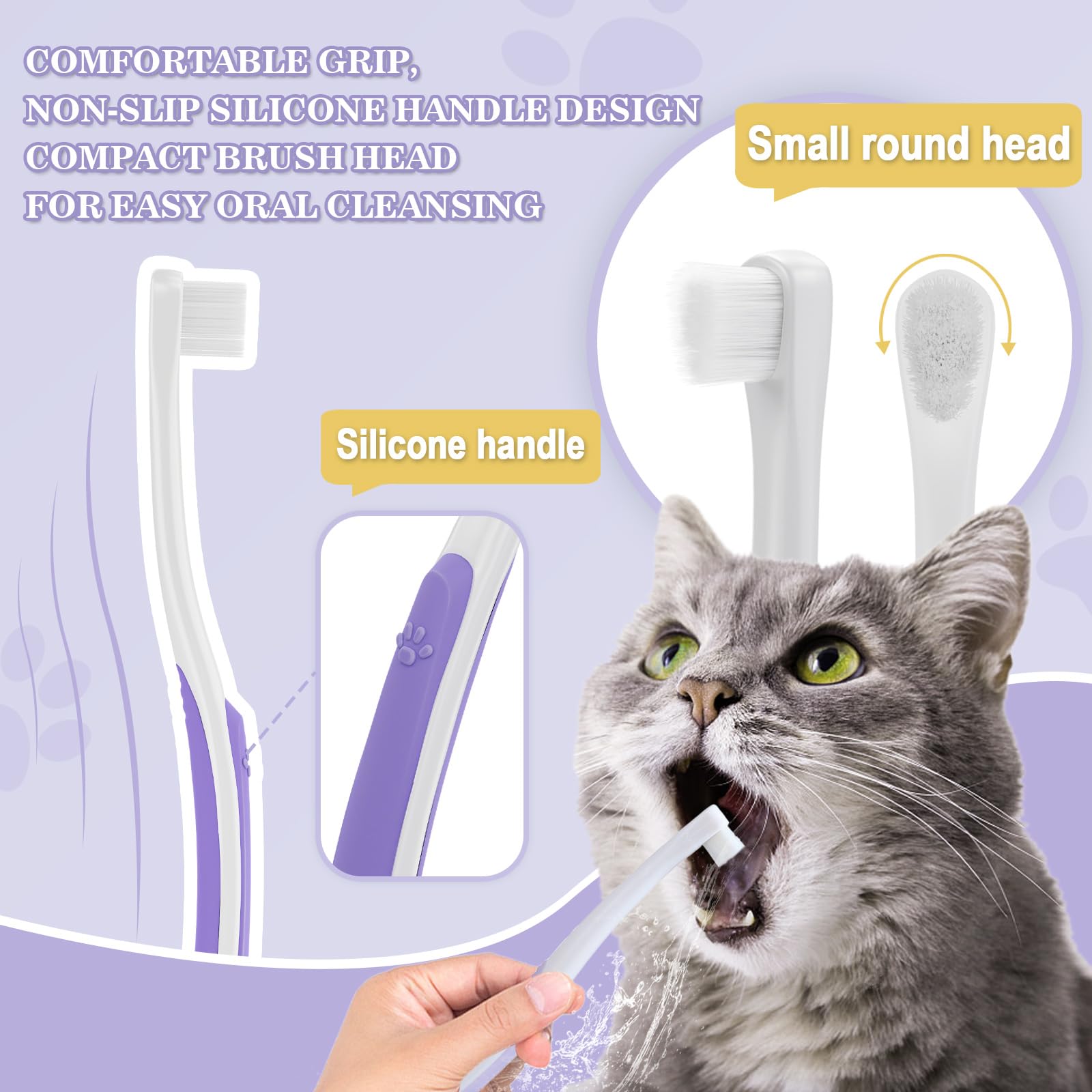 VVHOMIFE kit completo para nuevos dueños de gatos, regalo práctico de higiene bucal.