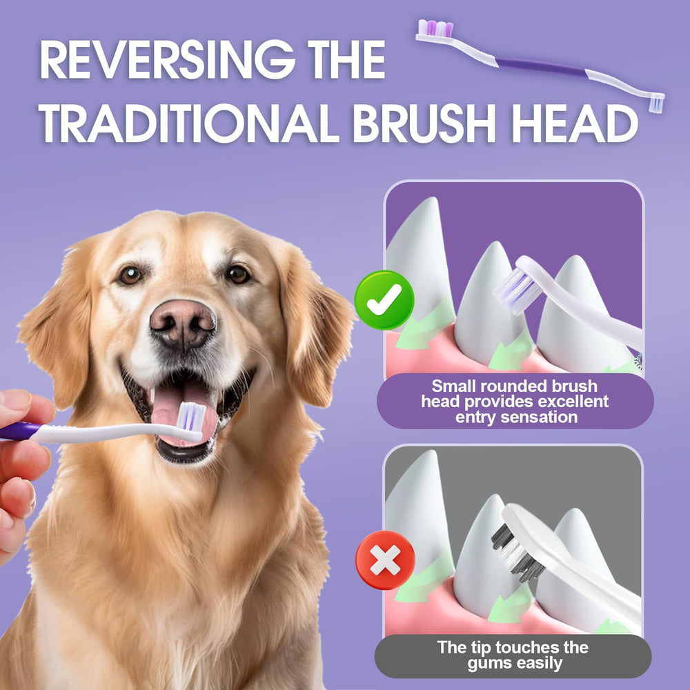 VVHOMIFE paquete de dos cepillos para dentadura de perros.