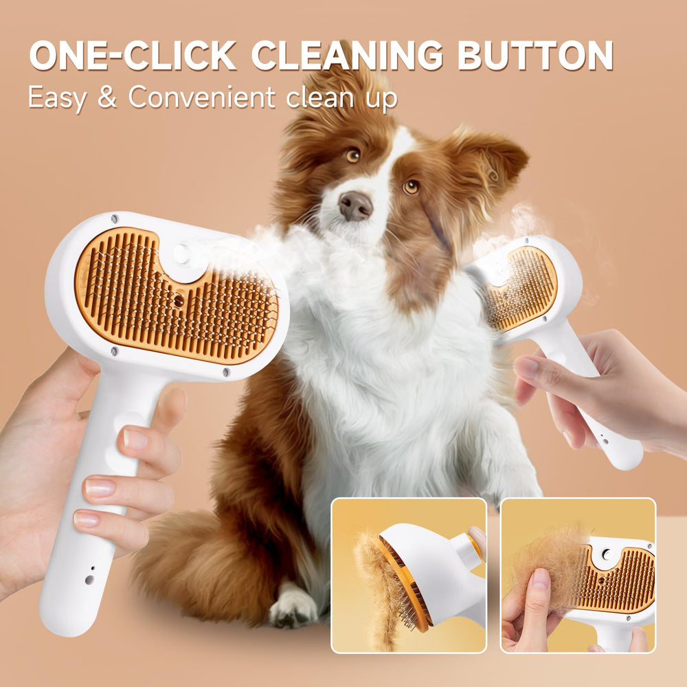 VVWVVW Cepillo de vapor para mascotas, fácil limpieza tras sesión de acicalamiento