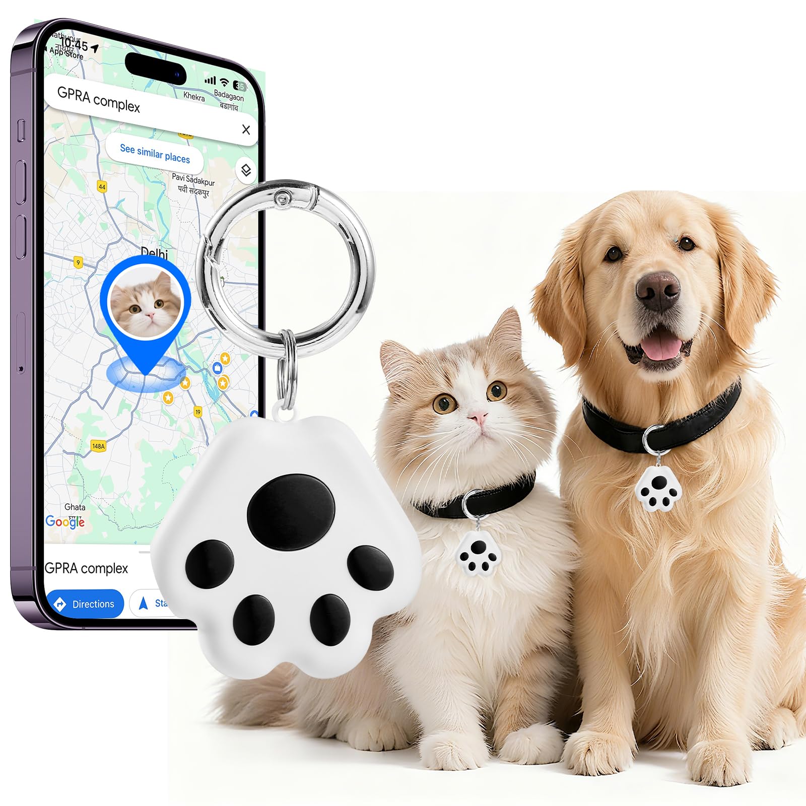 VVyL rastreador GPS para mascotas con diseño mini resistente para aventuras al aire libre