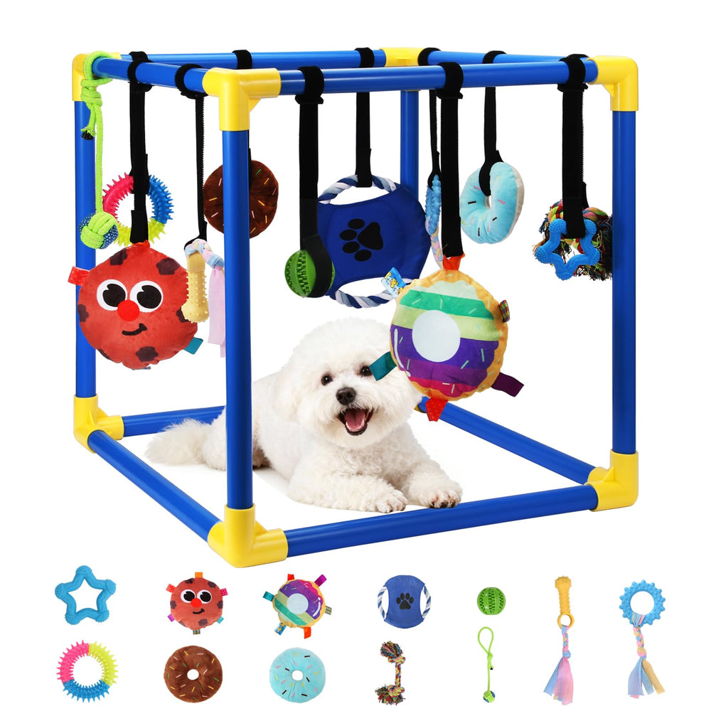 Gimnasio VYNALTIX: estructura PVC ajustable para juego seguro.