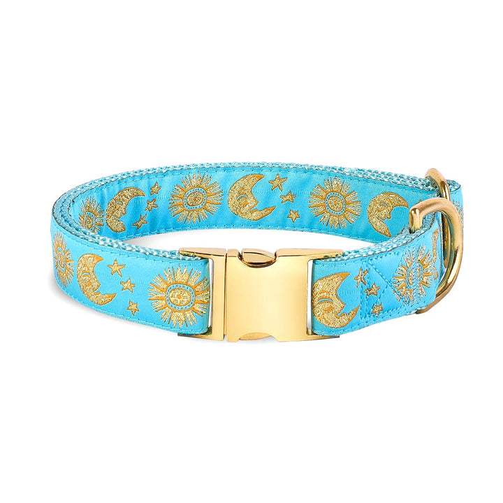 Collar waaag para gato con luna creciente y estrellas, cómodo y seguro.
