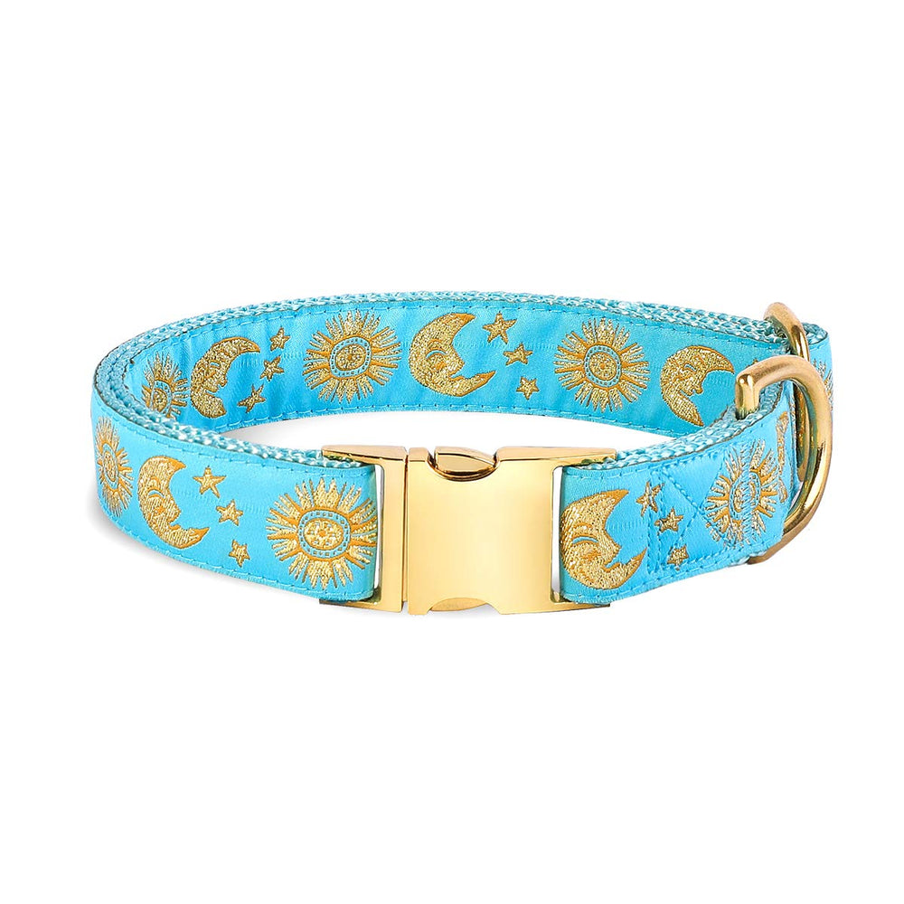 Collar waaag para gato con luna creciente y estrellas, cómodo y seguro.