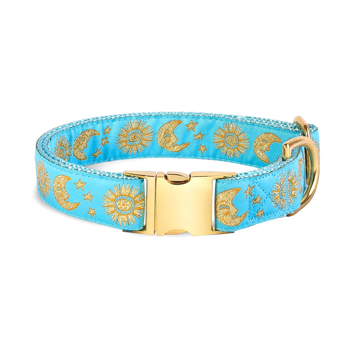 Collar waaag para gato con luna creciente y estrellas, cómodo y seguro.