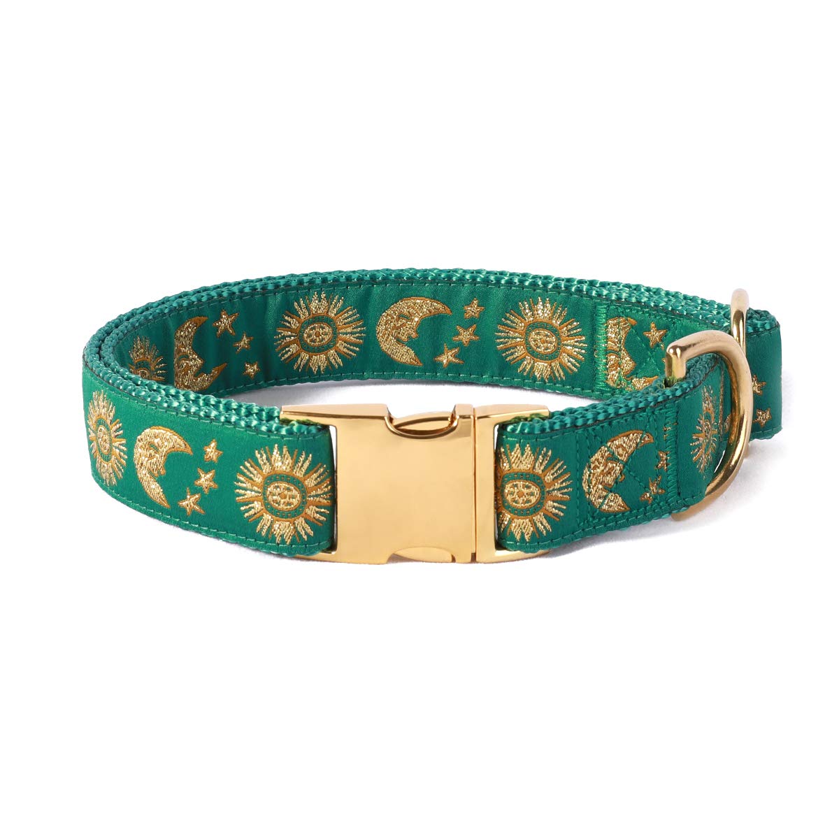 Collar waaag para perro con diseño lunar, ideal para paseos elegantes y seguros.