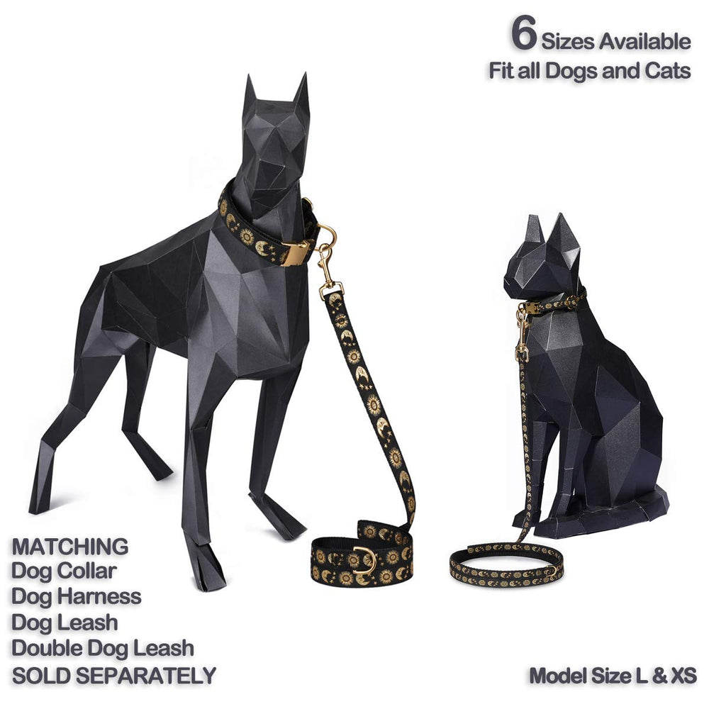 Collar waaag pet con diseño luna-estrellas, añade estilo sin perder comodidad.