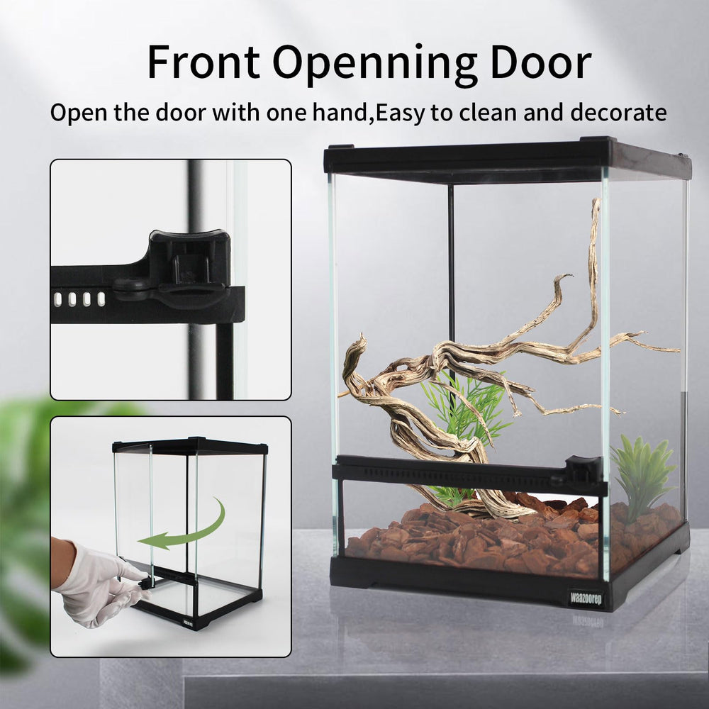 Waazoorep Mini Terrario: diseño compacto ideal para reptiles pequeños