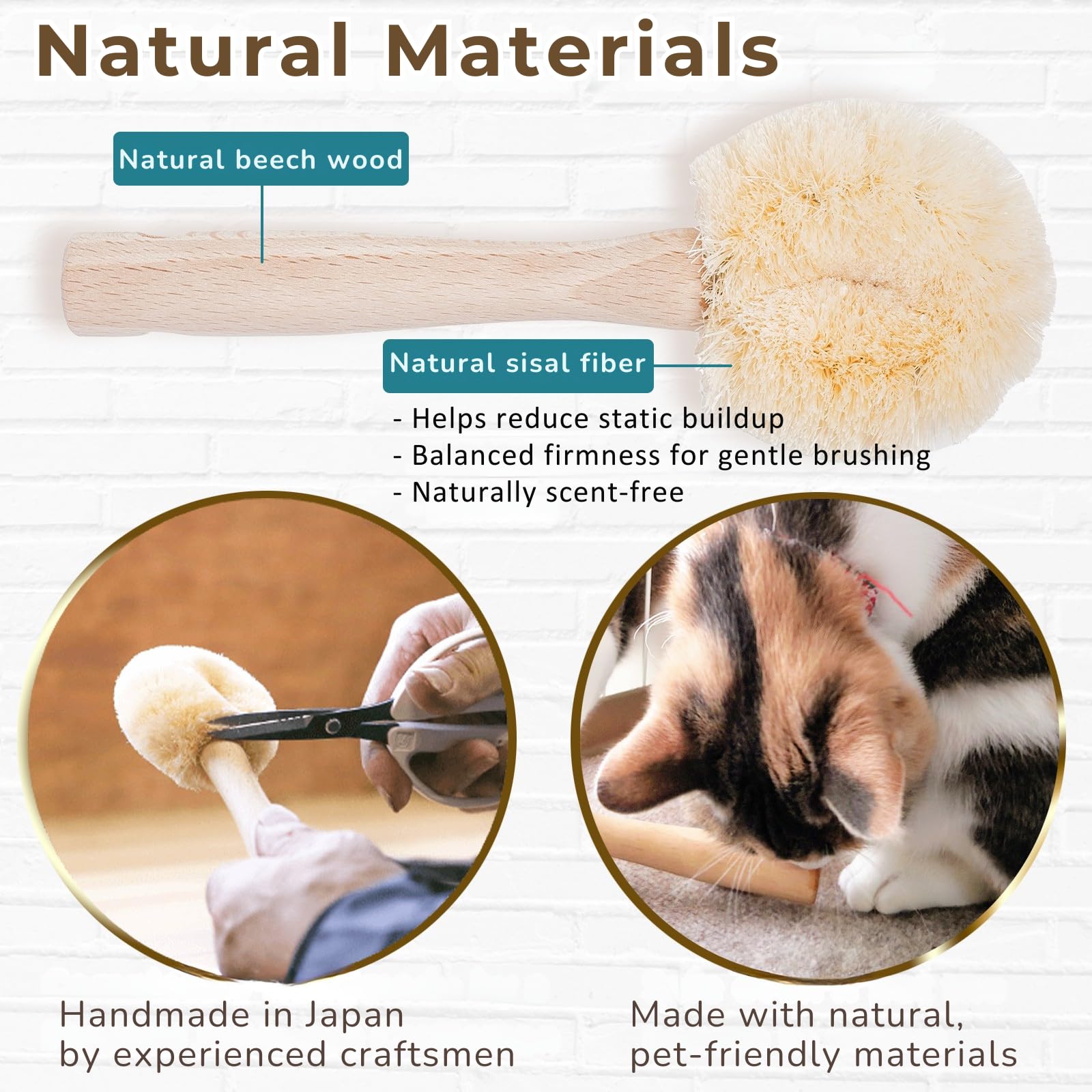 Wablade detalle de fibras delicadas, adecuada para gatos reacios al cepillado.