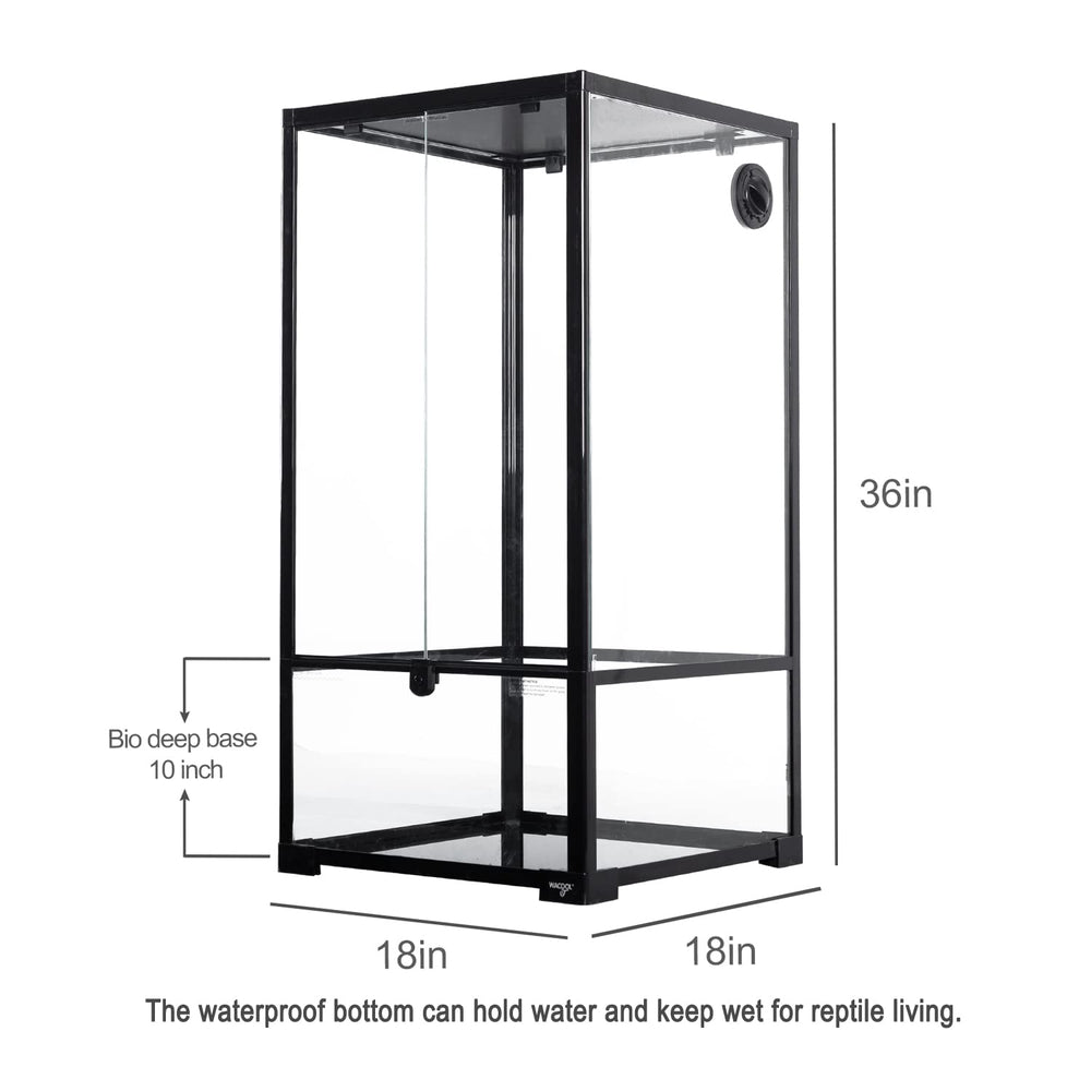 WACOOL tanque reptil fondo impermeable de 10 pulgadas mantiene la humedad estable.