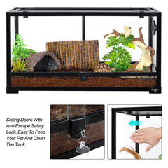 Base elevada de WACOOL TERRA para sustrato profundo y características de agua